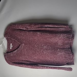 ORVIS CHENILLE TUNIC CHUNKY SOFT BLUSH PINK SWEATER L/S SIZE S